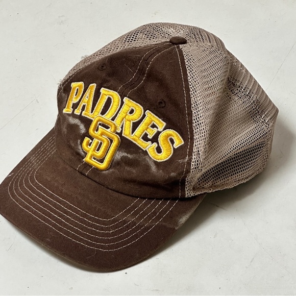 MLB San Diego Padres Brown Yellow Baseball Cap Hat - Picture 3 of 10